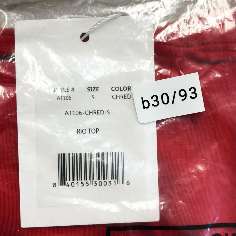 Andie Swim The Rio Bikini Top Cherry Red Size S NWT - Picture 6 of 6